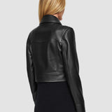 Black Caron Nappa Leather Jacket - Joseph