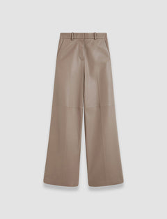 Grey Alana Nappa Leather Trousers - Joseph