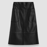 Black Blomfield Nappa Leather Skirt - Joseph