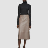 Grey Blomfield Nappa Leather Skirt - Joseph