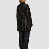 Black Tison Bonded Leather Jacket - Joseph