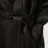 Black Tison Bonded Leather Jacket - Joseph