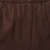 Brown Taio Soft Cotton Silk Trousers - Joseph