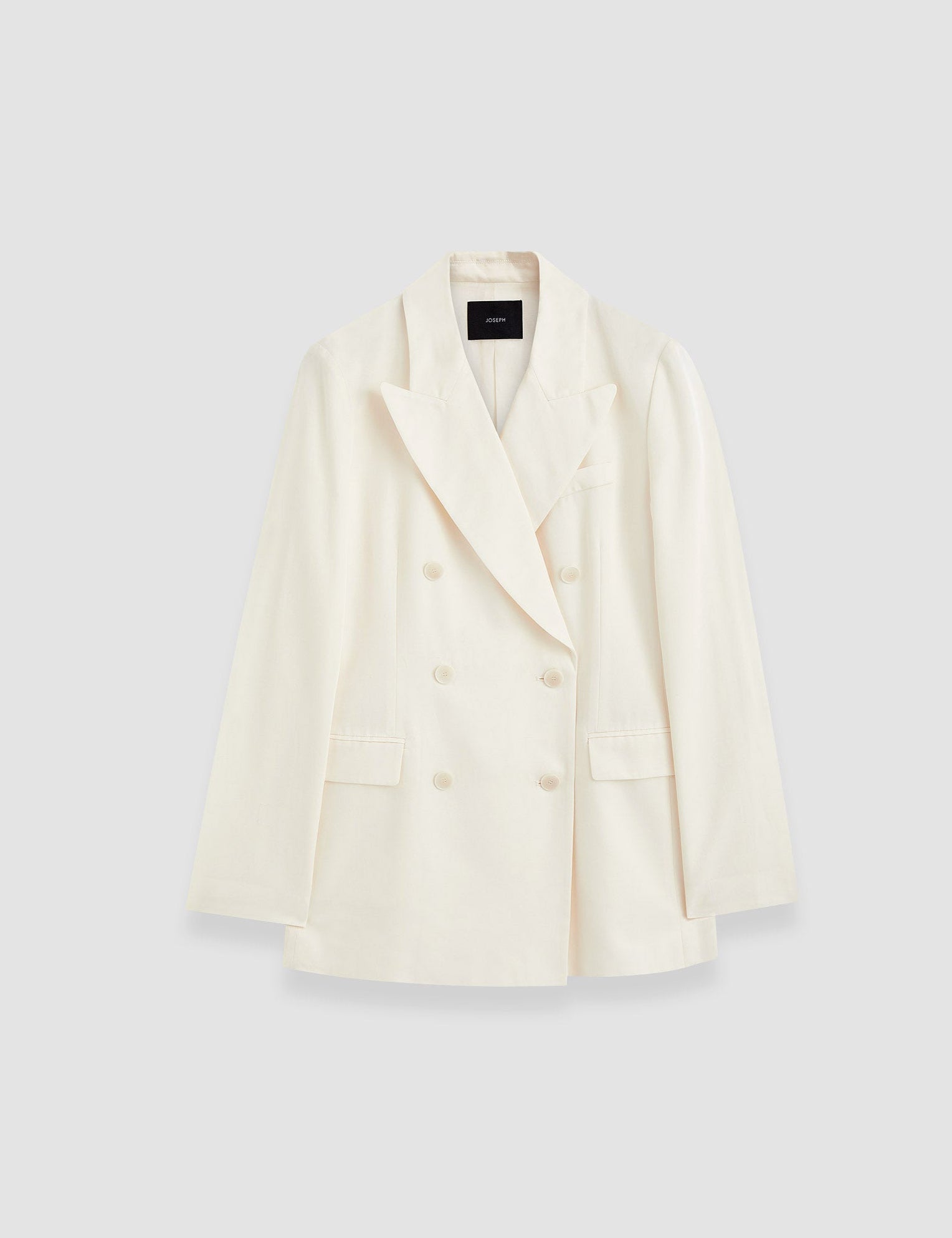 White Valery Soft Cotton Silk Jacket - Joseph