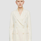 White Valery Soft Cotton Silk Jacket - Joseph