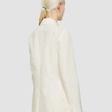 White Valery Soft Cotton Silk Jacket - Joseph