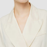 White Valery Soft Cotton Silk Jacket - Joseph