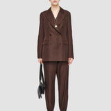 Brown Valery Soft Cotton Silk Jacket - Joseph