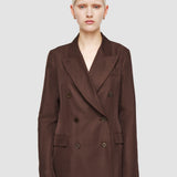 Brown Valery Soft Cotton Silk Jacket - Joseph