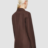 Brown Valery Soft Cotton Silk Jacket - Joseph