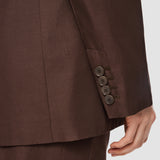 Brown Valery Soft Cotton Silk Jacket - Joseph