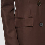 Brown Valery Soft Cotton Silk Jacket - Joseph