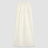 White Alanel Soft Cotton Silk Trousers - Joseph