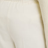 White Alanel Soft Cotton Silk Trousers - Joseph