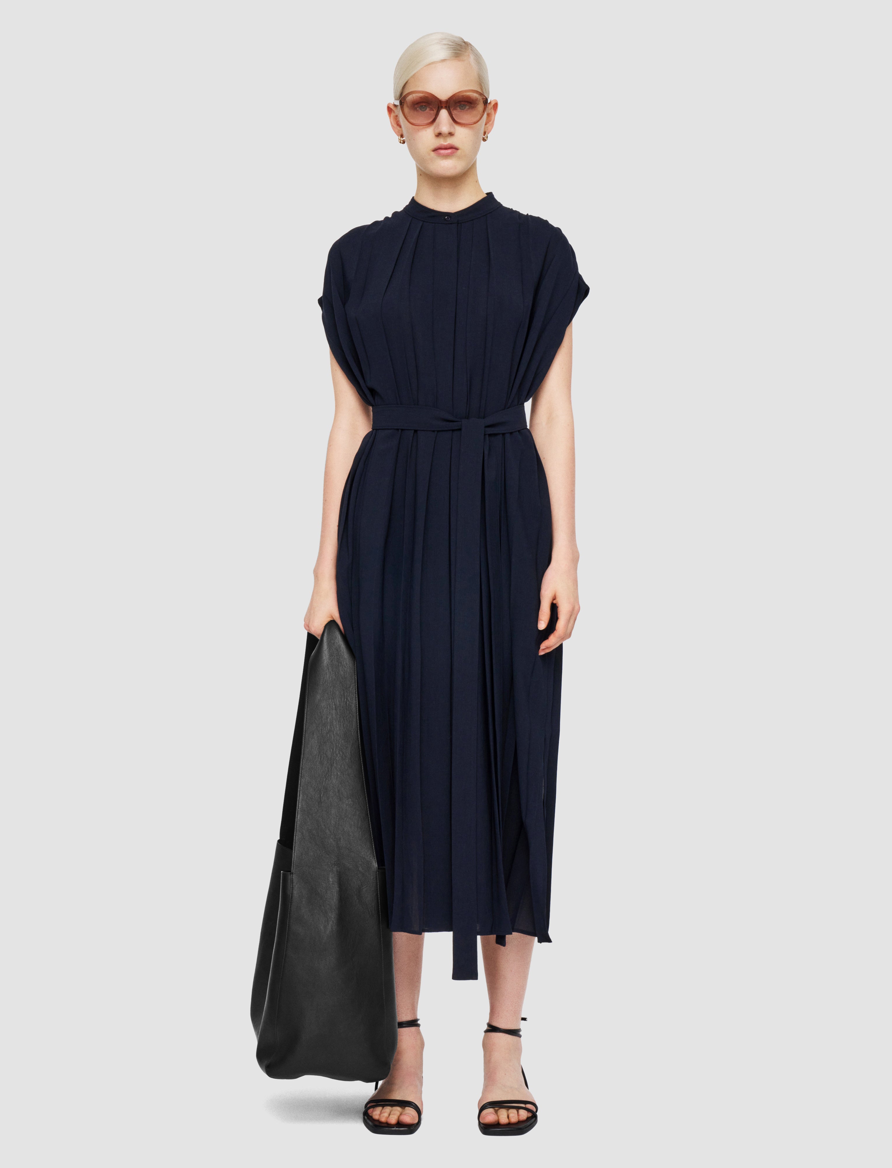 blue-davidge-airy-plisse-dress-JOSEPH