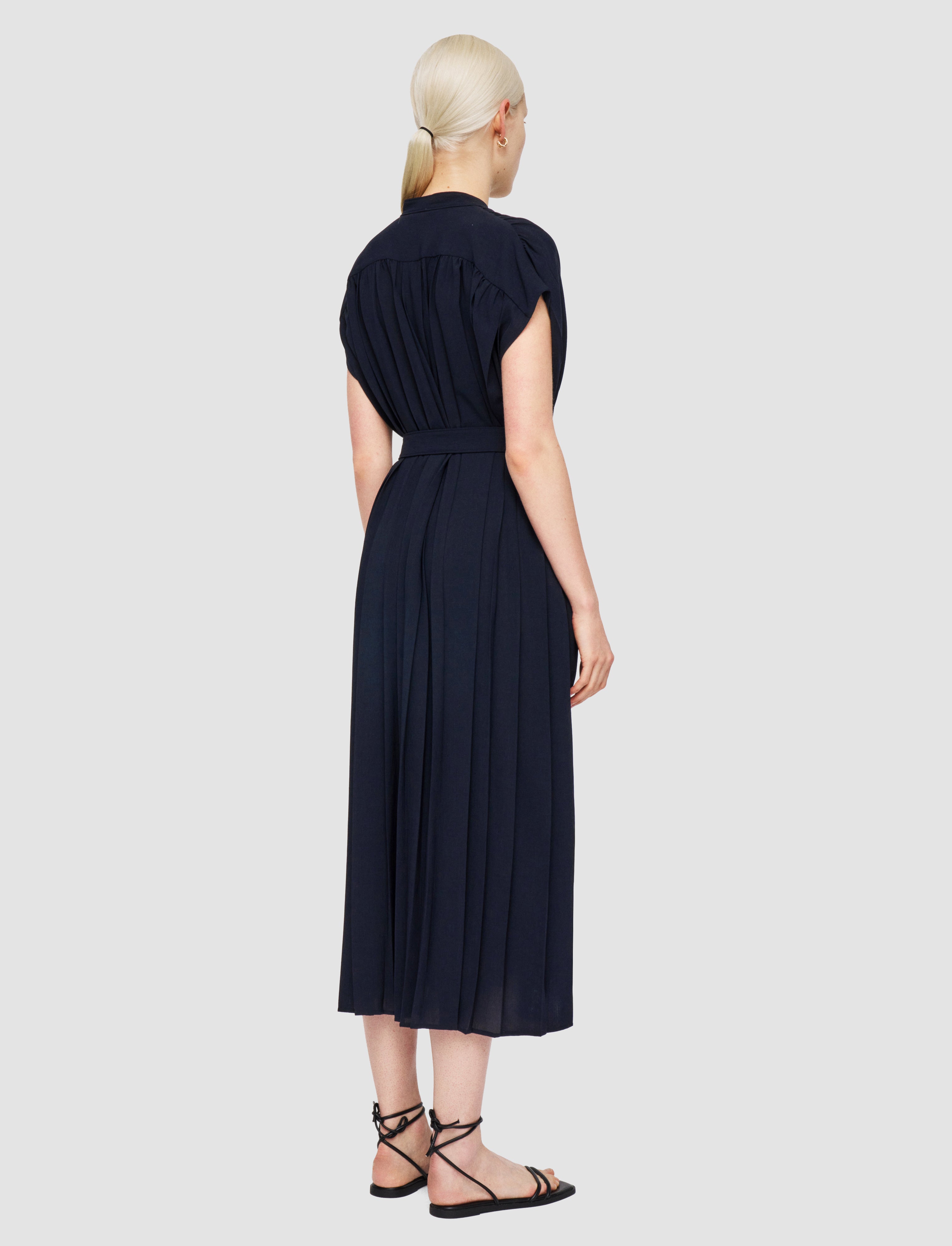 blue-davidge-airy-plisse-dress-JOSEPH