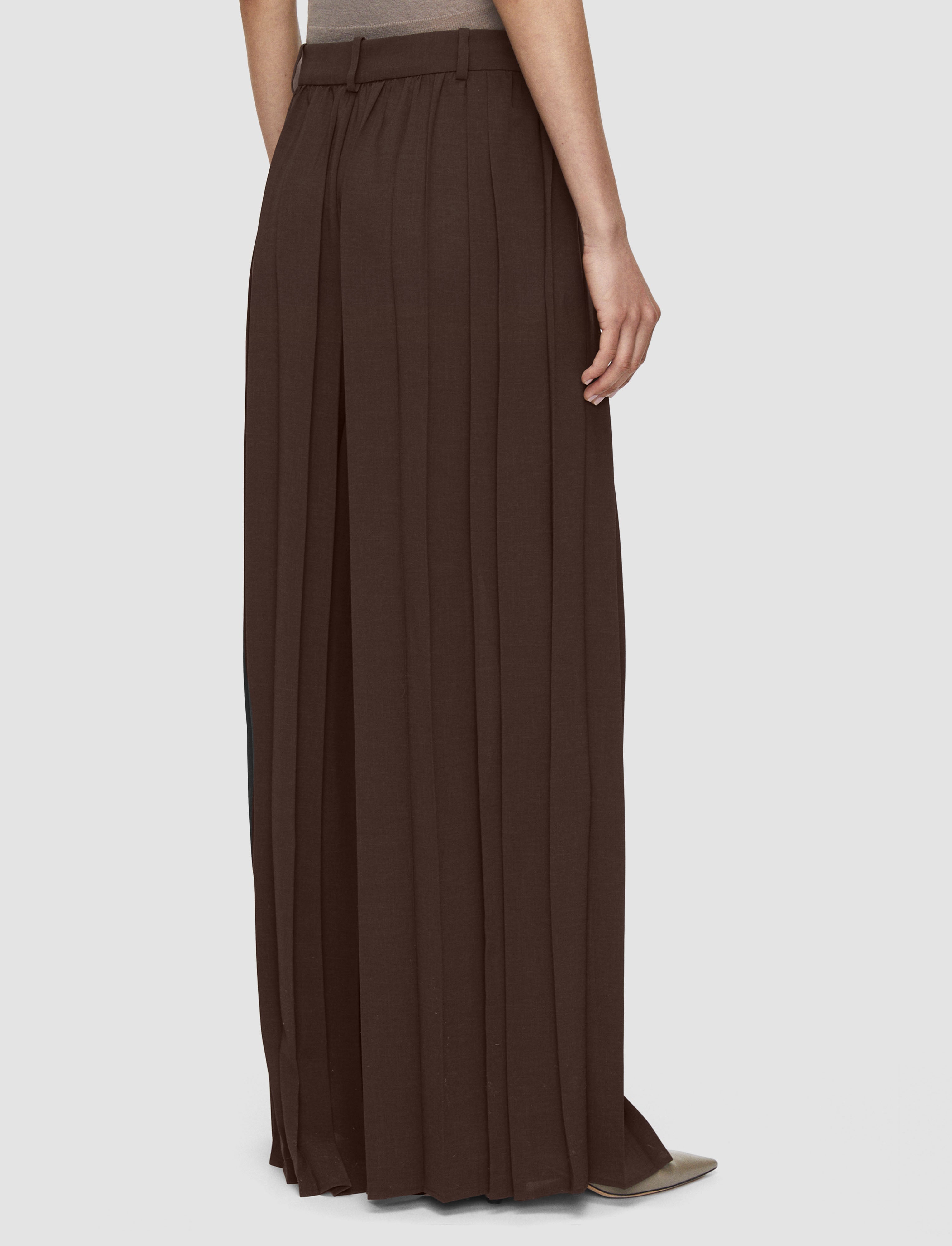 brown-tibre-airy-plisse-trousers-JOSEPH