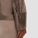 Grey Brunel Silk Satin Blouse - Joseph