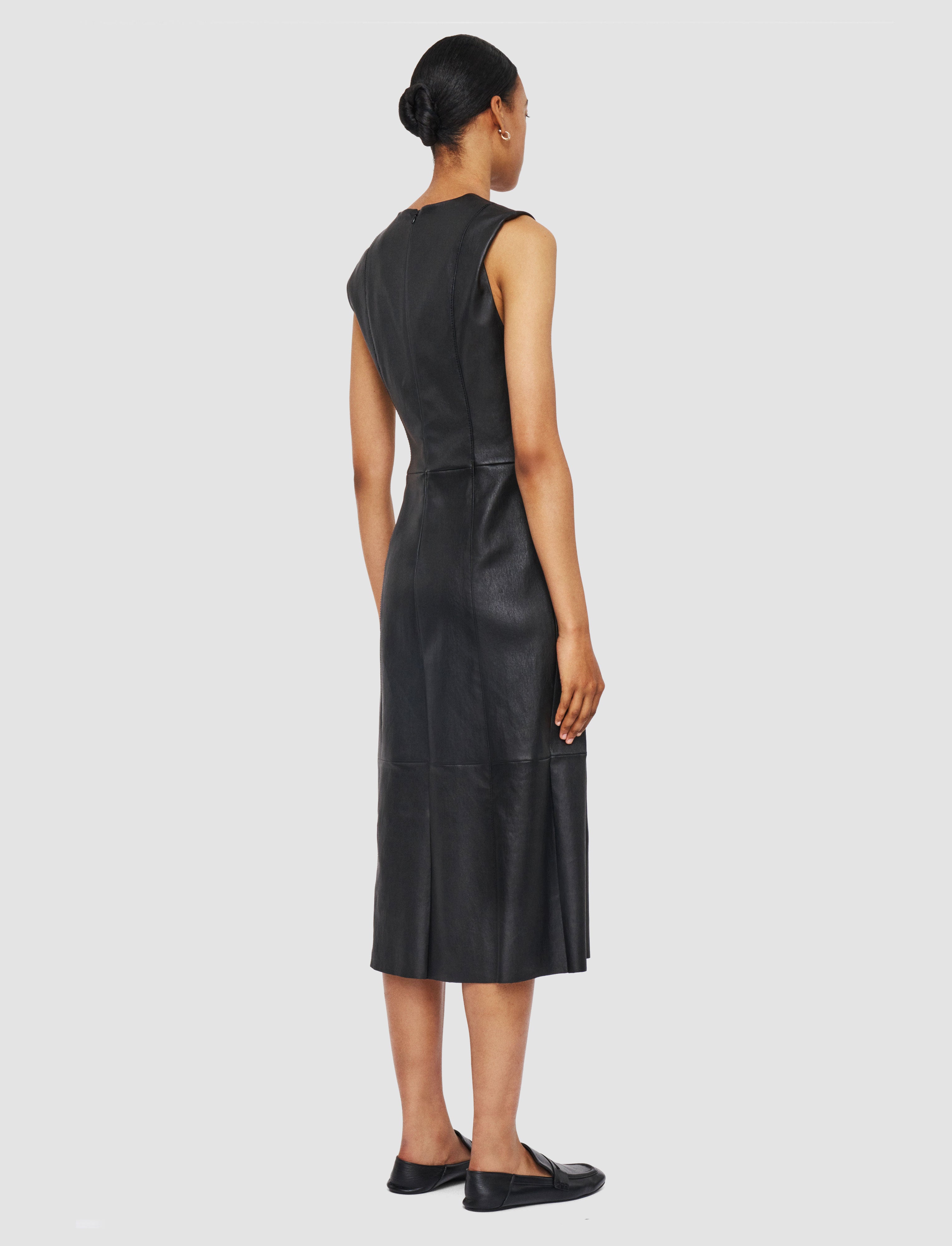 black-kosma-leather-stretch-dress-JOSEPH