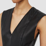 Black Kosma Leather Stretch Dress - Joseph