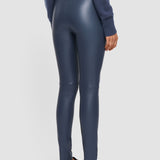 Blue Leather Stretch Leggings - Joseph