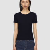 Black Jersey Rib T-Shirt - Joseph