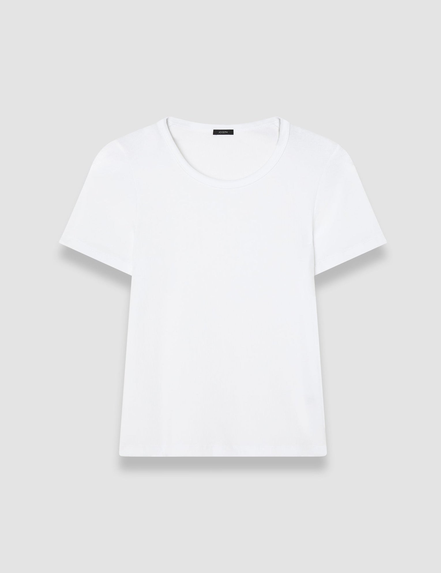 White Jersey Rib T-Shirt - Joseph