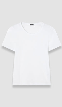 White Jersey Rib T-Shirt - Joseph