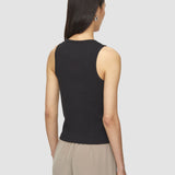 Black Jersey Rib Tank Top - Joseph