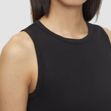 Black Jersey Rib Tank Top - Joseph