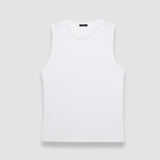 White Jersey Rib Tank Top - Joseph