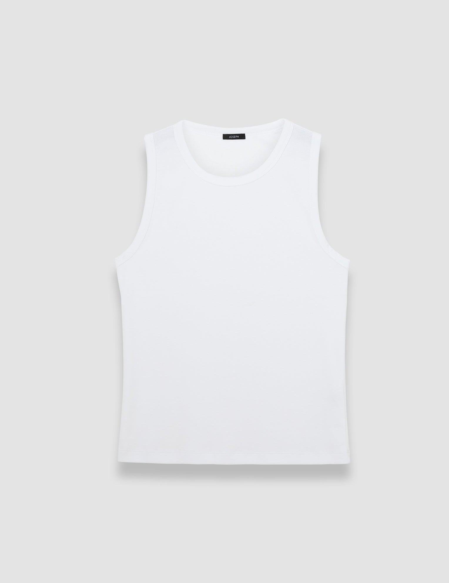 White Jersey Rib Tank Top - Joseph