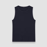 Blue Jersey Rib Tank Top - Joseph