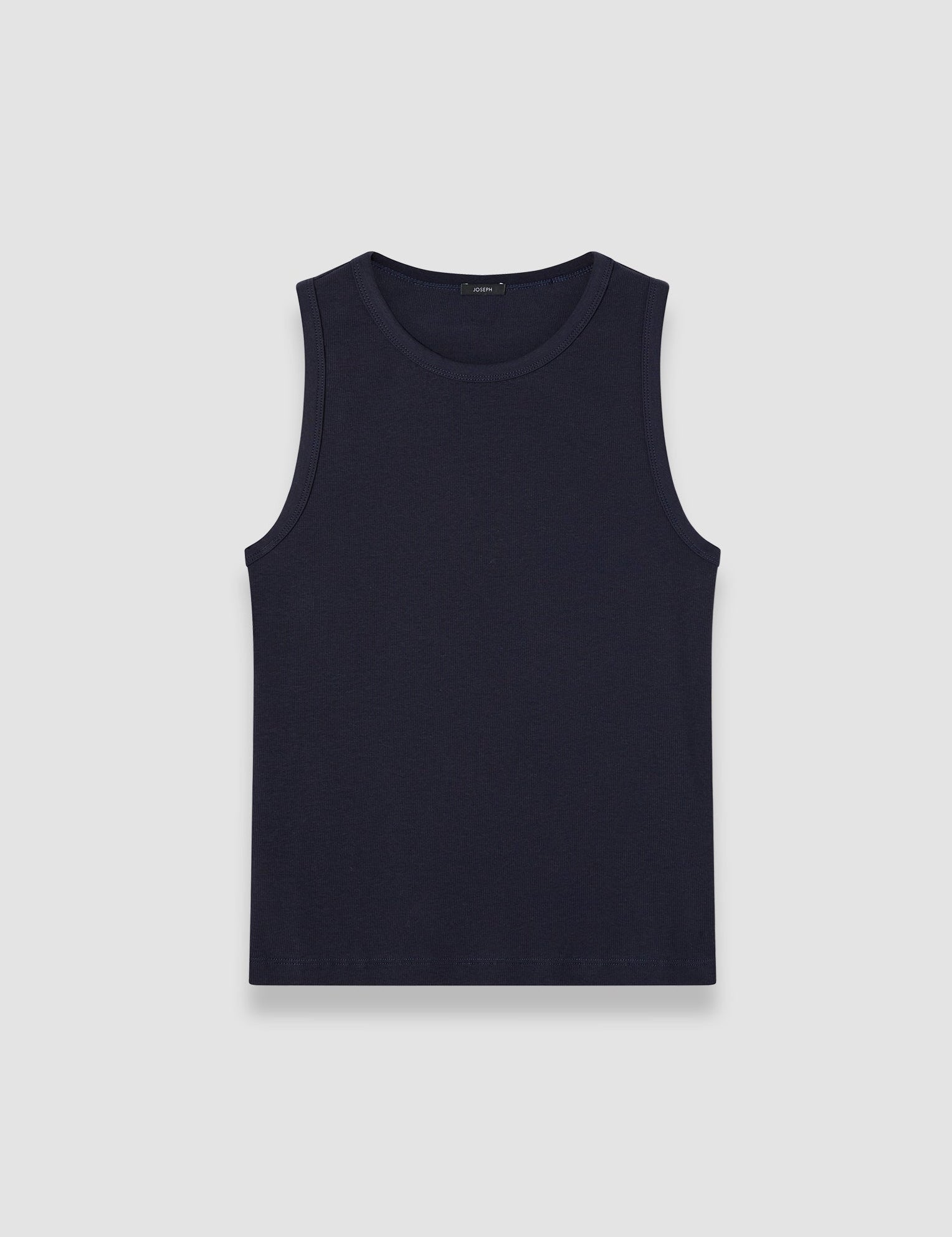 Blue Jersey Rib Tank Top - Joseph