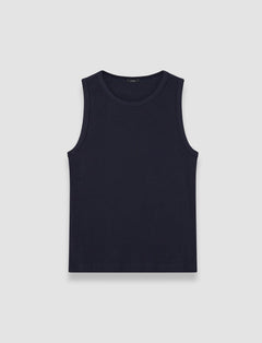 Blue Jersey Rib Tank Top - Joseph