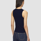 Blue Jersey Rib Tank Top - Joseph