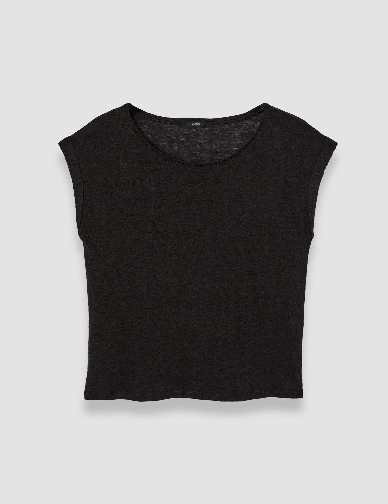 Black Linen Jersey Top - Joseph