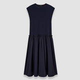 Blue Poplin Jersey Dress - Joseph