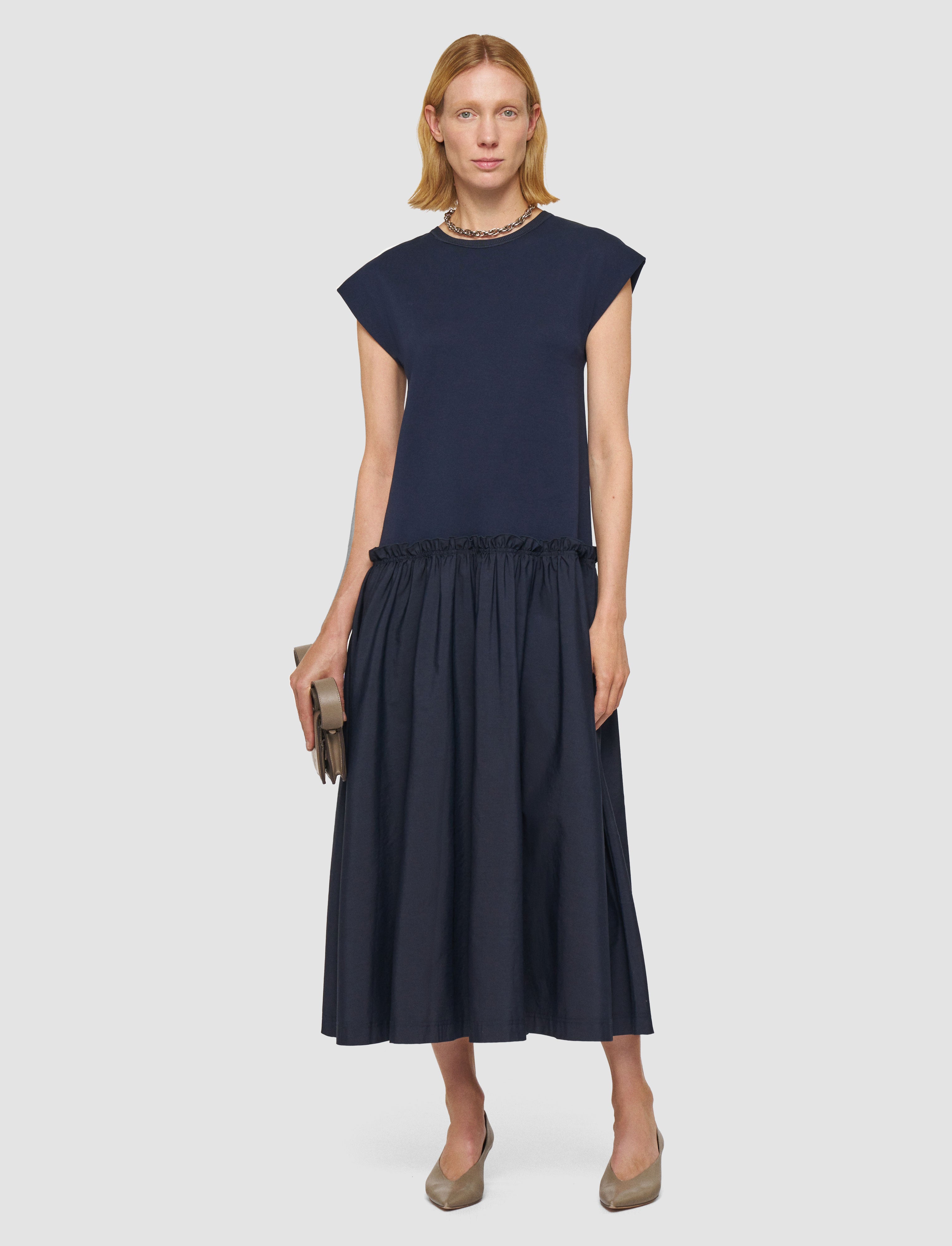 blue-poplin-jersey-dress-JOSEPH