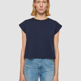 Blue Poplin Jersey T-Shirt - Joseph