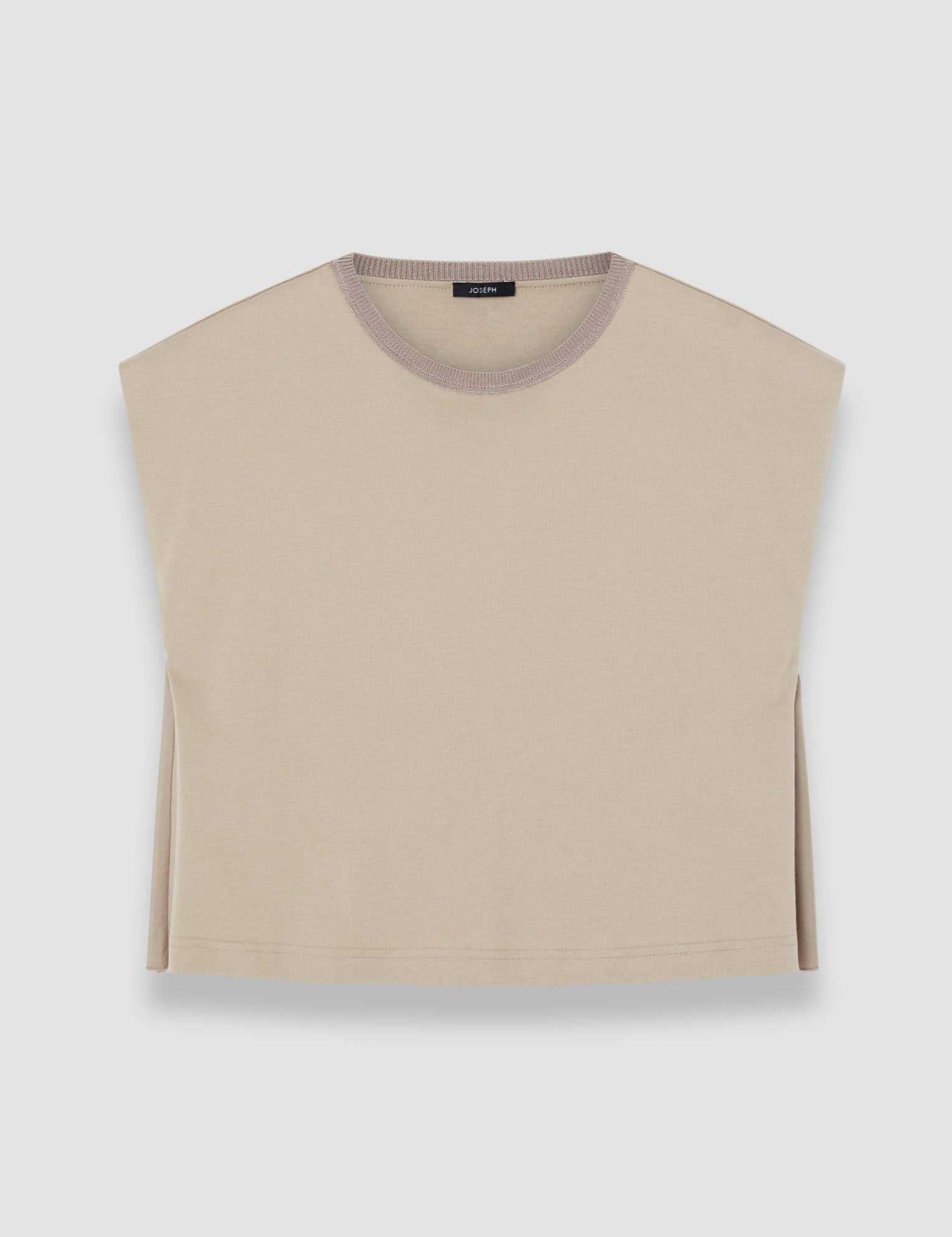 Grey Poplin Jersey T-Shirt - Joseph