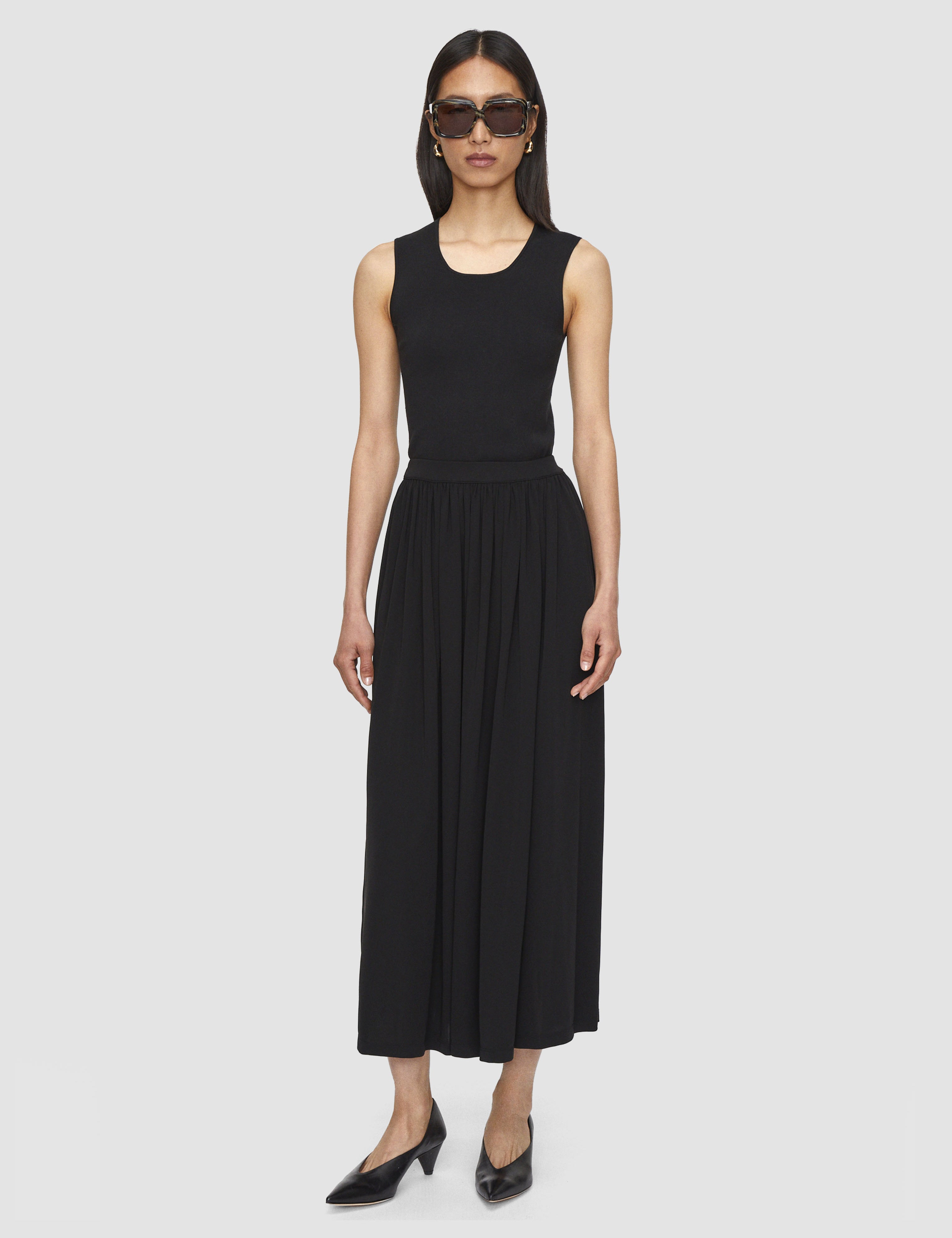 Black Vidal Crepe Jersey Skirt - Joseph