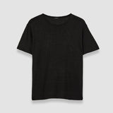 Black Linen Jersey T-Shirt - Joseph