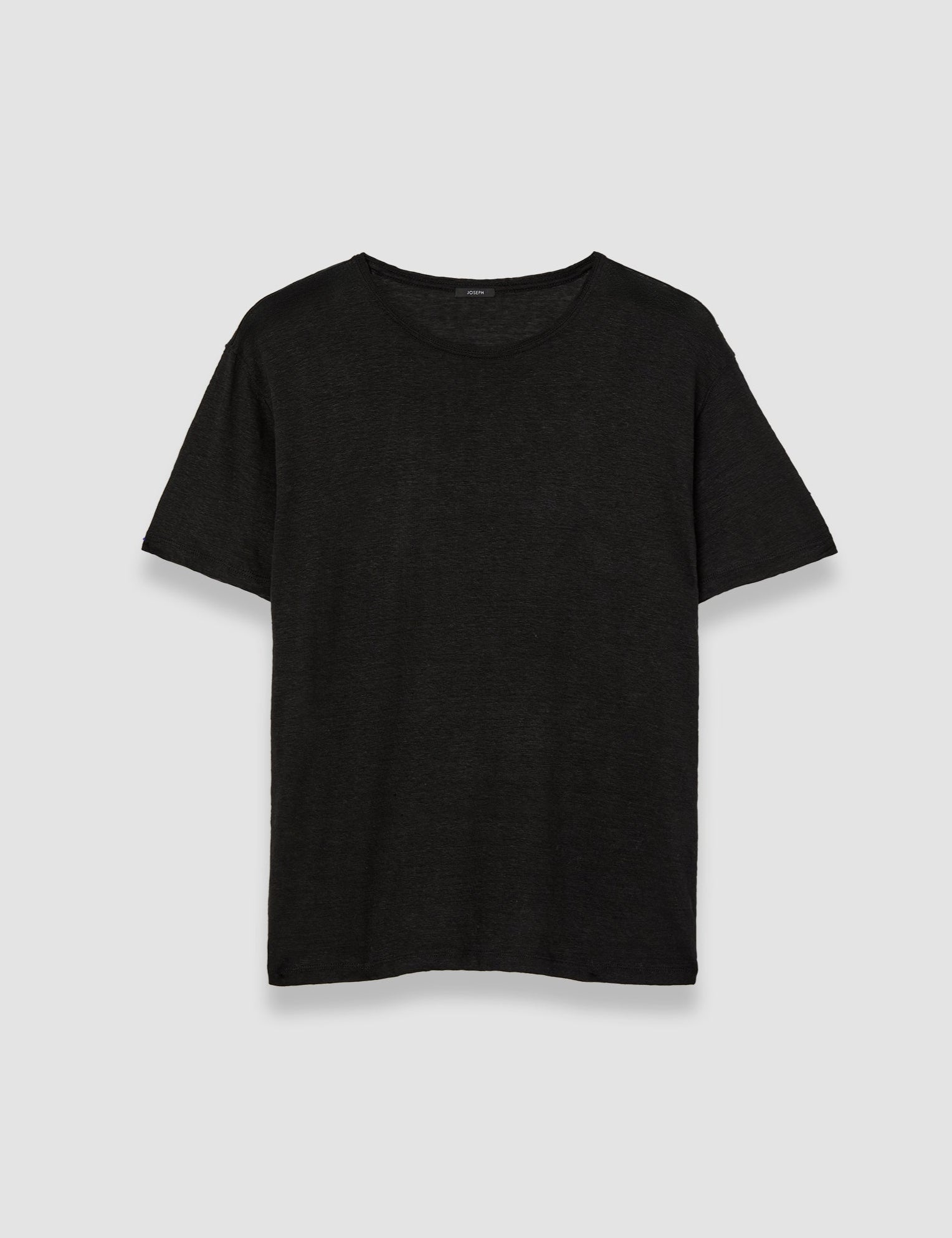 Black Linen Jersey T-Shirt - Joseph