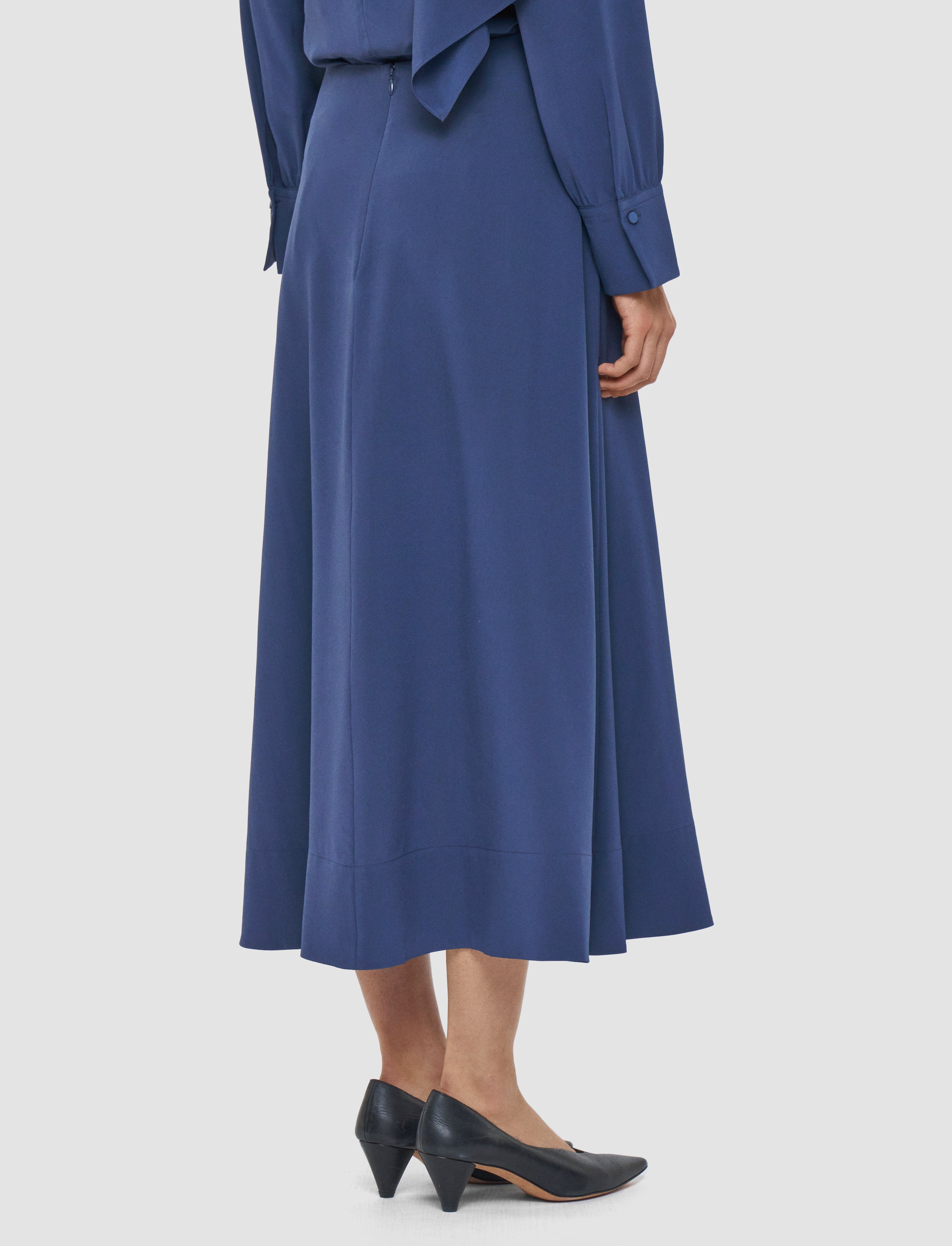 blue-fran-crepe-de-chine-knot-silk-skirt-JOSEPH