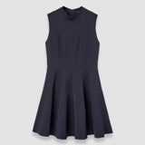 Blue Edita Viscose Crepe Mini Dress - Joseph