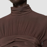 Brown Rachel Crepe de Soie Silk Blouse - Joseph