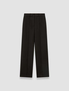 Black Jnane Cotton Linen Trousers - Joseph