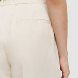 White Jnane Cotton Linen Trousers - Joseph