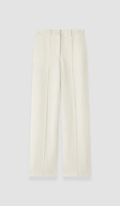 White Jnane Linen Blend Trousers - Joseph